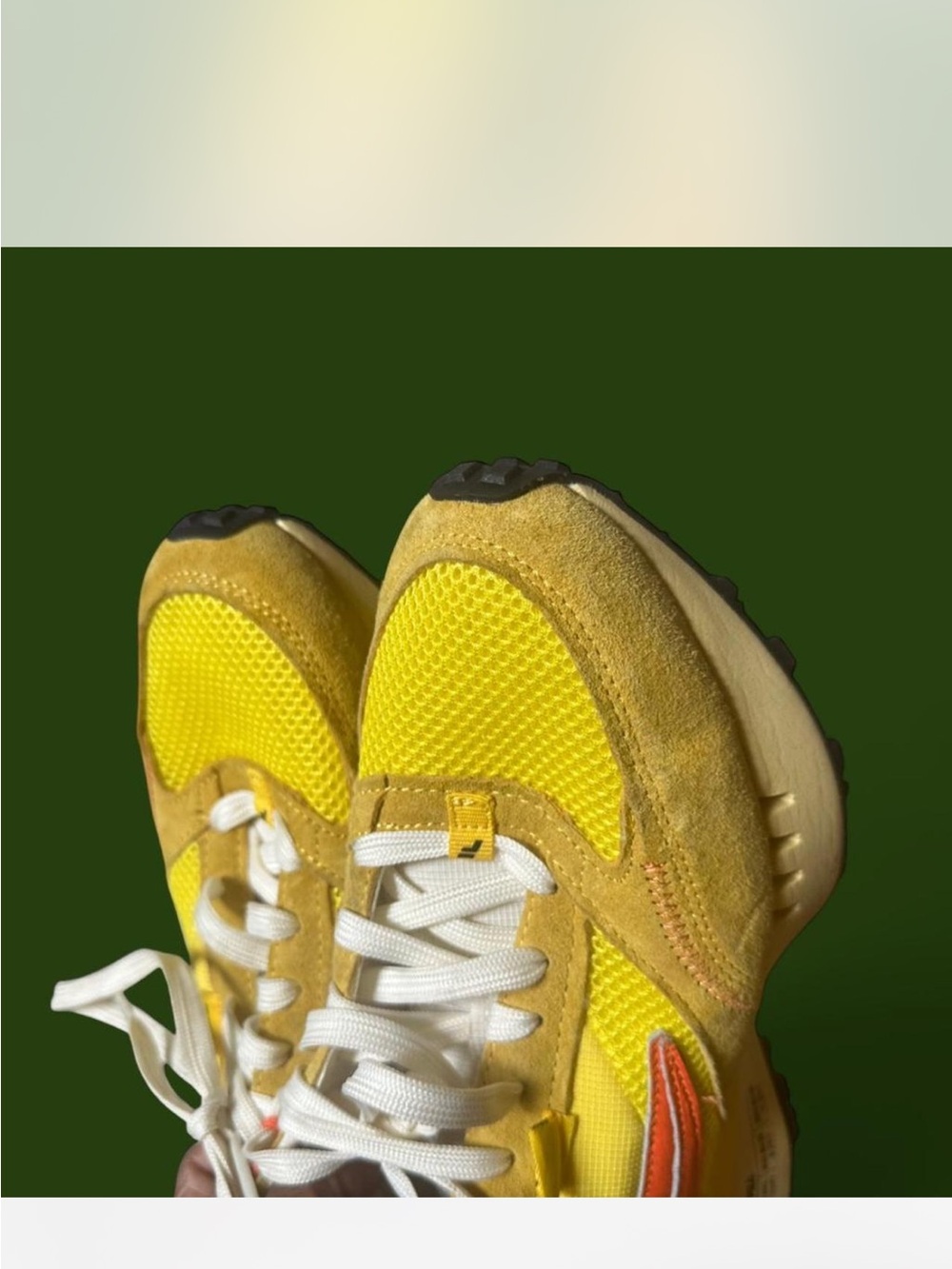 Fila Yellow and Orange Retro Runner Sneakers - Picture 4 of 5